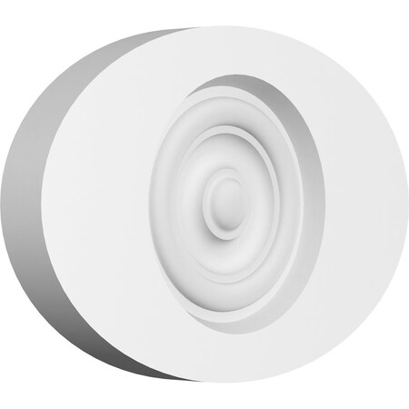 Ekena Millwork Standard Dalton Bullseye Rosette with Square Edge, 7"W x 4 3/4"H x 3/4"P ROSP070X048X075DAL02